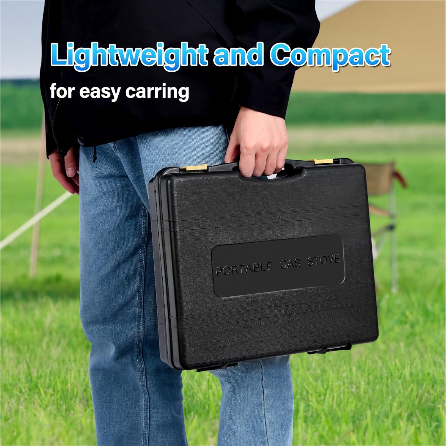 WADEO Three Fuel Portable Camping Stove with Windblocker, 3 in 1 Propane Butane Isobutane Stove with Carrying Case and Stainless Steel Hose Adapters, Gas Camp Stove for Cooking, BBQ, Travel RV, Hiking - Image 6